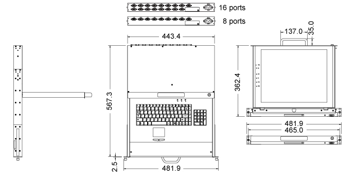 dimension kdr 117 CF