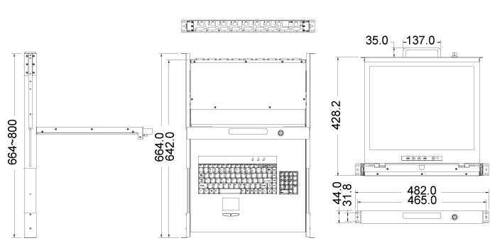 dimension ksr 119 DVI